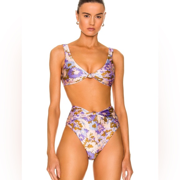 Zimmermann Violet High Waist Bikini Bottom - Picture 6 of 15